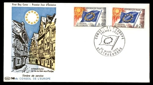 Mayfairstamps France FDC 1969 Conseil de Europe Flag First Day Cover aaw_28471