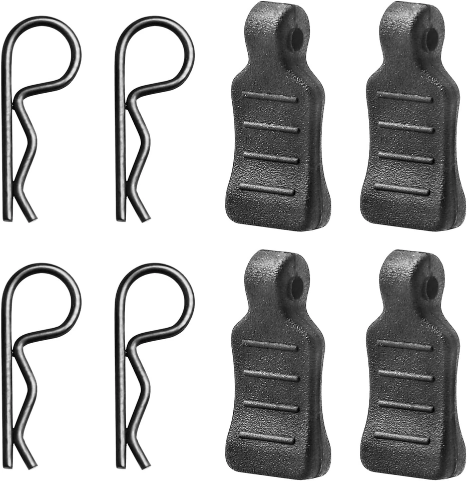 HobbyPark 50pcs Mini Clips R Pins with Pull Tabs 0.7mm Rod and Tabs, Black  - Image 4 of 4