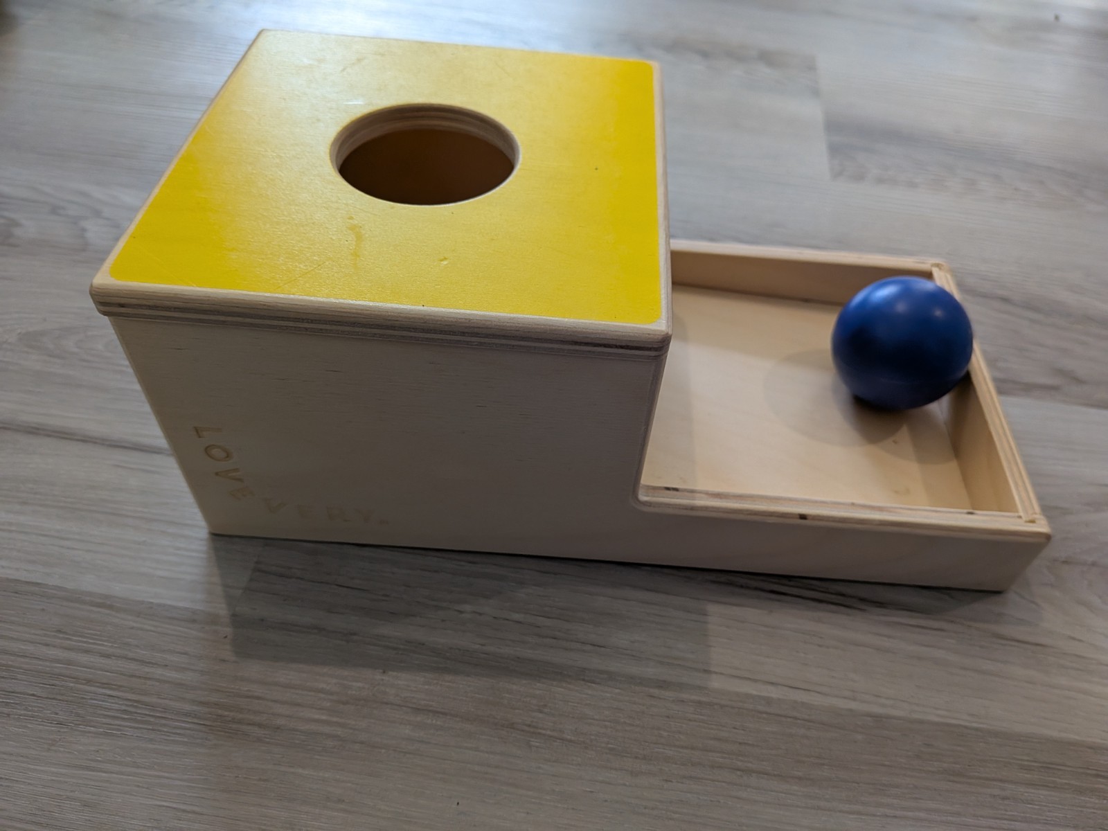 Lovevery Toys Ball Drop 1 Ball Wooden Box Montessori The Inspector 7-8 Mo