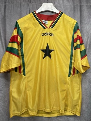 RARE VTG 90s Adidas Equipment Ghana Jersey XXL Black Star Football