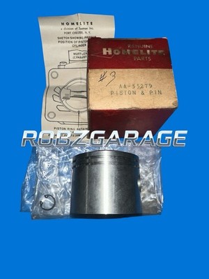 NOS HOMELITE PISTON & PIN AA-55279 4-20 17 500 BUZ ZIP WIZ SUPER WIZ 55/66  B78