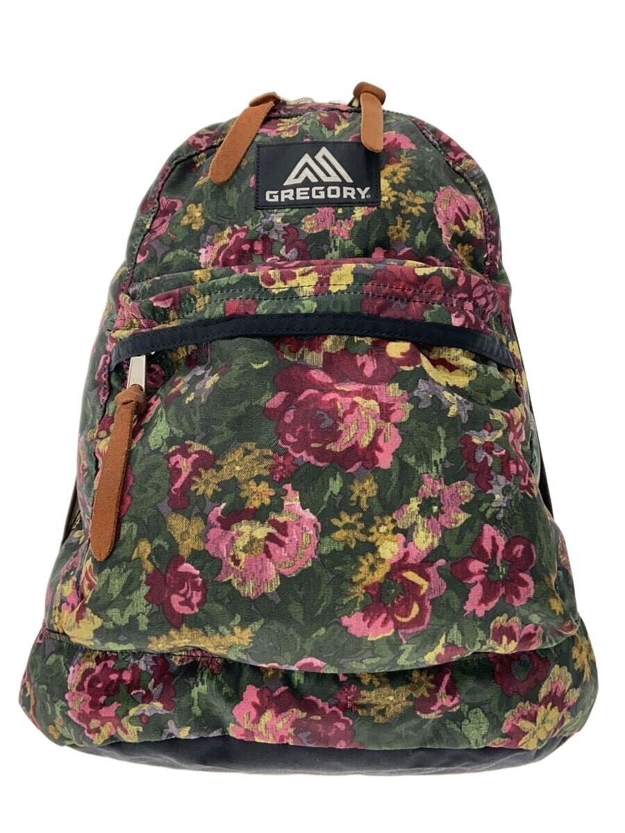 Gregory Backpack Polyester Blk Floral Pattern K6J… - image 1
