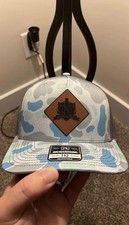 Richardson Adjustable Trucker Hat Camouflage Gray Blue White Mesh Back One Size