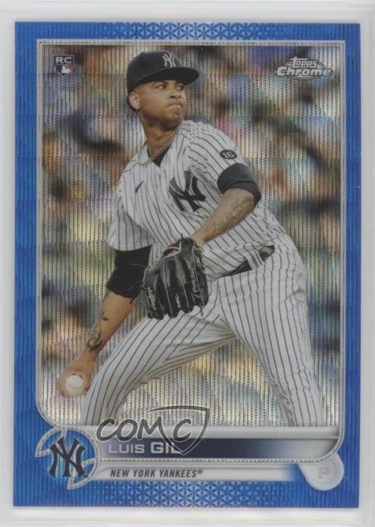2022 Topps Chrome Blue Wave Refractor 73/75 Luis Gil #202 zg2