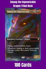 Dragon Tribal Commander Deck Smaug Impenetrable Magic MTG EDH Rakdos 100 Card