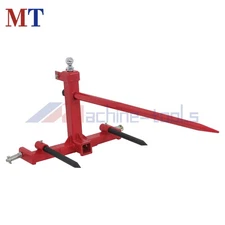 3 Point Hay Bale Spear Trailer Hitch Receiver Cat 1 Tractor W/ Gooseneck Ball