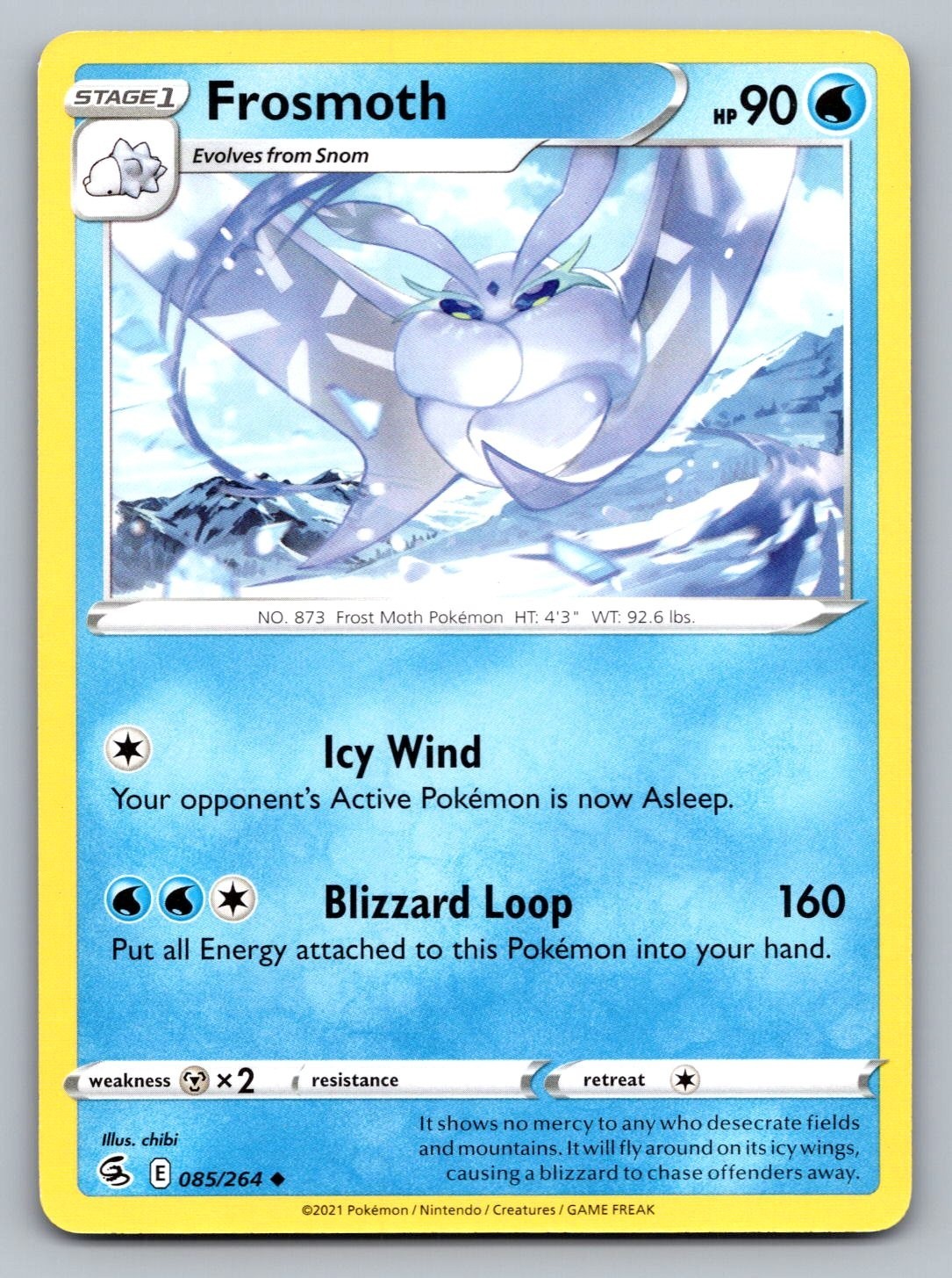 Pokemon TCG Fusion Strike Frosmoth #85