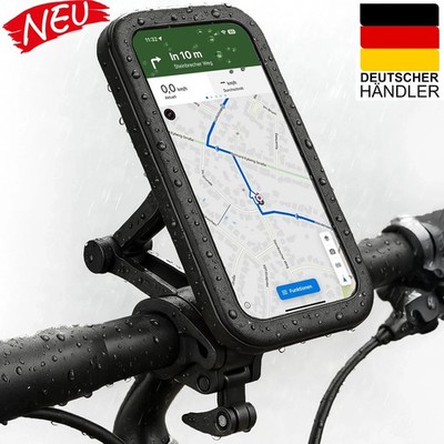 Handyhalterung Fahrrad Wasserdicht Smartphone Halterung 360° Stabil bis 6,7 Zoll