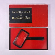 Vtg Bausch  Lomb Rectangular Reader Magnifying Reading Glass w/ Original Box