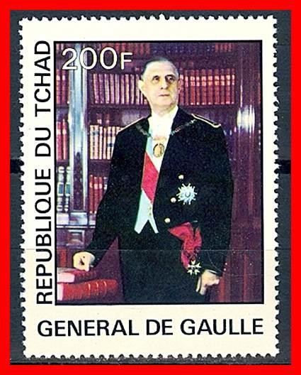 CHAD 1977 GEN. DE GAULLE  SC#333 MNH  WWII, MILITARY