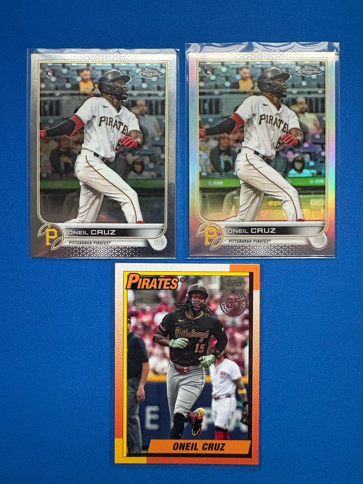2022 Topps Chrome - Oneil Cruz #128 Base/Refractor (RC) And 2025 Topps All Star