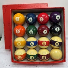 Aramith Continental Billiard Pool Ball Set 2 1/4" Excellent Belgium Red Box