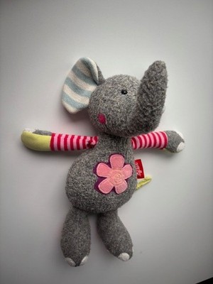 Sigikid Elefant 38709 Sweety Patchwork Schlummerfigur Kuscheltier Stoffti (T222)