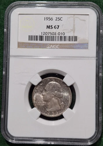 1956 Washington Quarter NGC MS67
