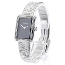 Chanel BOY·FRIEND TWEED H4877 21mm SS Black Dial Quartz Watch #C5595