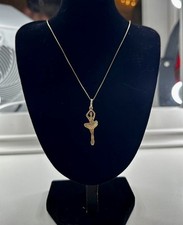 925 Sterling Vermeil Ballerina Necklace,12" length