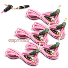 5X 4FT 3.5MM AUX L M/M AUDIO CABLE CORD PINK FOR LG OPTIMUS G2 HTC ONE MOTO X G