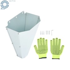 Large Chicken Cone For Butchering Stainless Steel Kill Cone with Safety Gloves