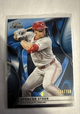 2025 Topps Chrome Black - Spencer Steer #59 Blue Refractor /150