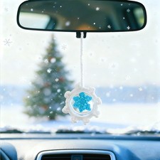 Car Mirror Hanging Accessories Crochet Snowflake Decorations Christmas Rear V... Car Mirror Hanging Accessories Crochet Snowflake Decorations Christmas Rear V...