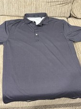 Turtleson Stretch Polo Golf Shirt Men's Large small geometric pattern