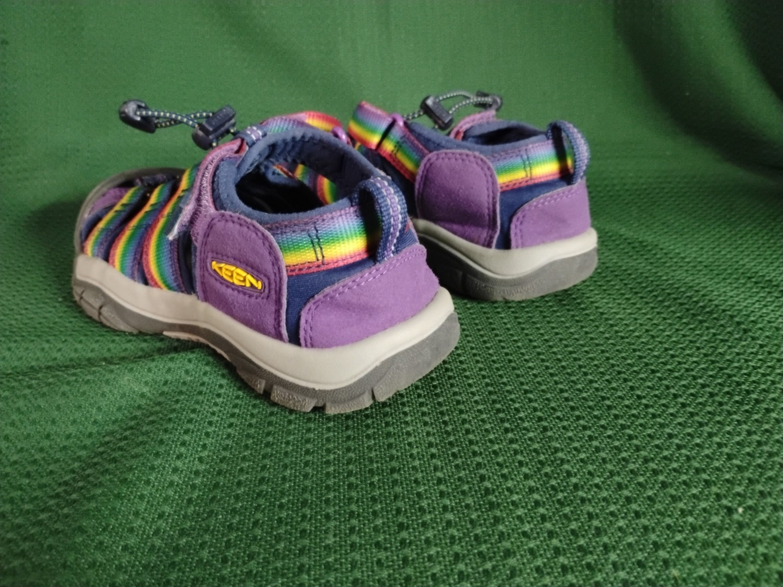 Sandali Keen Newport H2 Youth taglia 2 viola arcobaleno etichette outdoor impermeabili lavabili