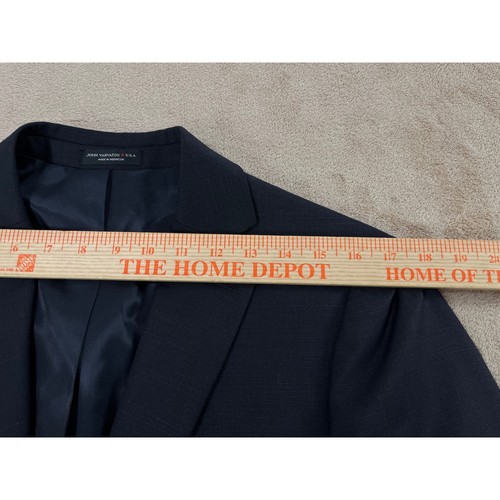 John Varvatos Premium tailored blazer jacket 36R USA Black wool Menswear EUC - Picture 8 of 12