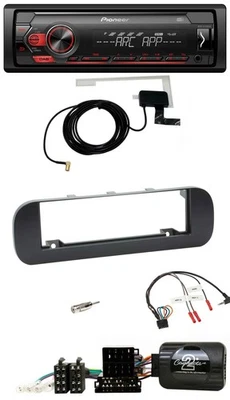 Pioneer 1DIN USB DAB MP3 Lenkrad Autoradio für Fiat Panda 2012-2020 schwarz - Bild 1 von 4