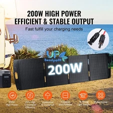 Portable Monocrystalline Solar Panel 200W Foldable ETFE Solar Charger kit