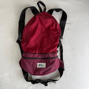 Vintage REI Nylon Daypack 90s Backpack Collapsible Manpack Belt Bag Gorpe .
