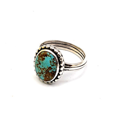 Sterling Silver Ring  with Turquoise Size 9