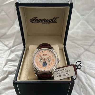 Ingersoll Herrenuhr automatik Baltimore IN 4101 WH in OVP mit Anleitung. - Bild 1 von 4