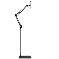 Phone/Tablet Floor Stand, Heavy Duty Steel Metal Universal Adjustable Mobile ...