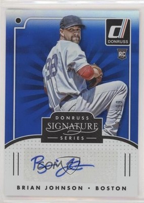 2016 Panini Donruss Signature Series Blue /199 Brian Johnson Rookie Auto RC w3h