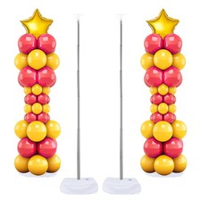 Balloon Column Stand Set of 2, 6.6ft Balloon Arch Stand Adjustable Balloon Co...