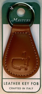 2026 Masters Tournament Genuine Leather Keychain FOB Brown Augusta