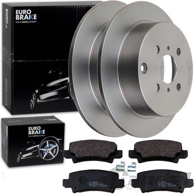 EuroBrake BREMSSCHEIBEN 259mm + BELÄGE HINTEN passend für TOYOTA YARIS P9 + IQ