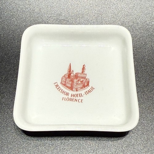 VINTAGE Excelsior Hotel  Florence Italia  SCHONWALD Ashtray Trinket Dish