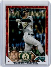 2023 Topps Update #US330 JJ Bleday Red Ice Foil /199 RC Oakland Athletics Rookie