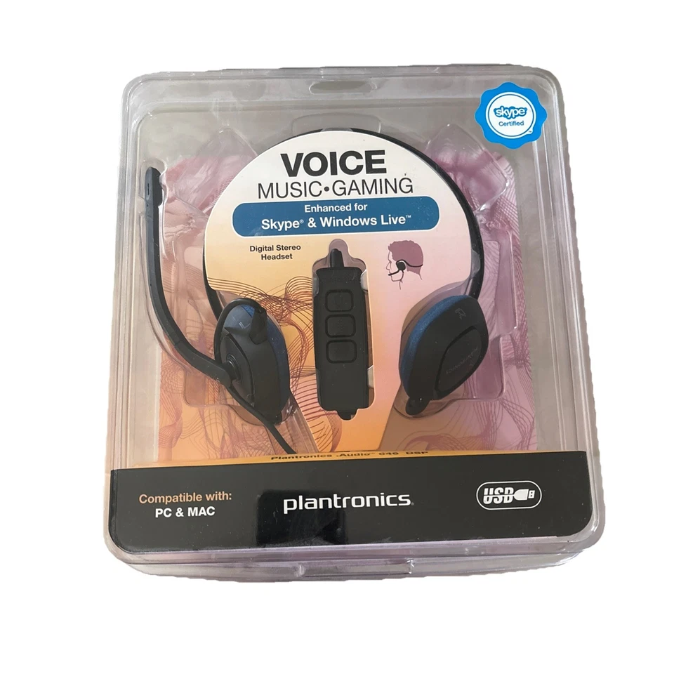 Plantronics Voice 646 Audio DSP Stereo USB Headset  Headband Music Gaming New - Image 2 of 4