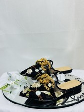 Elegant Pointed Toe Flat Mesh Mules With Metal Buckle Accent