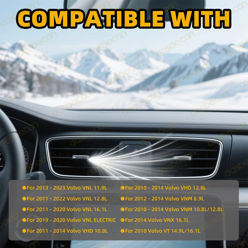 HVAC Heater Blower Motor With Wheel for Volvo VHD VNM 2010-2014 VNX 2014 VT VNL - Image 2 of 4