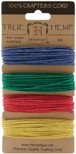 Hemptique Hemp Cord 20lb 120'-Topaz