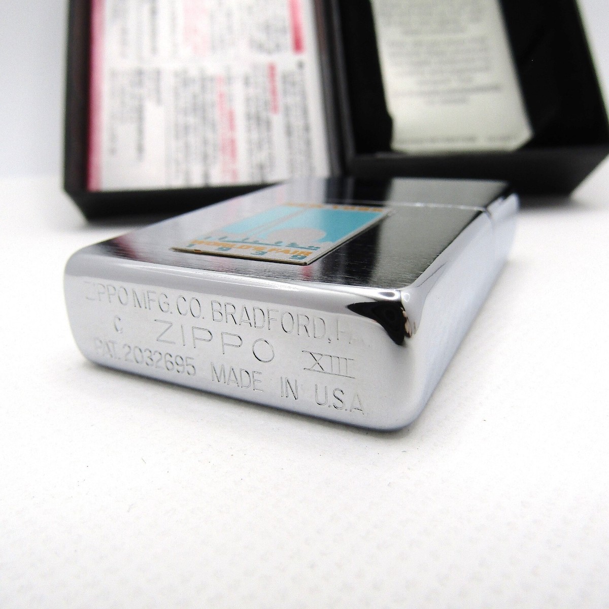 Metallique 1937 Replica New York Word's Fair 1939 Zippo 1997 MIB