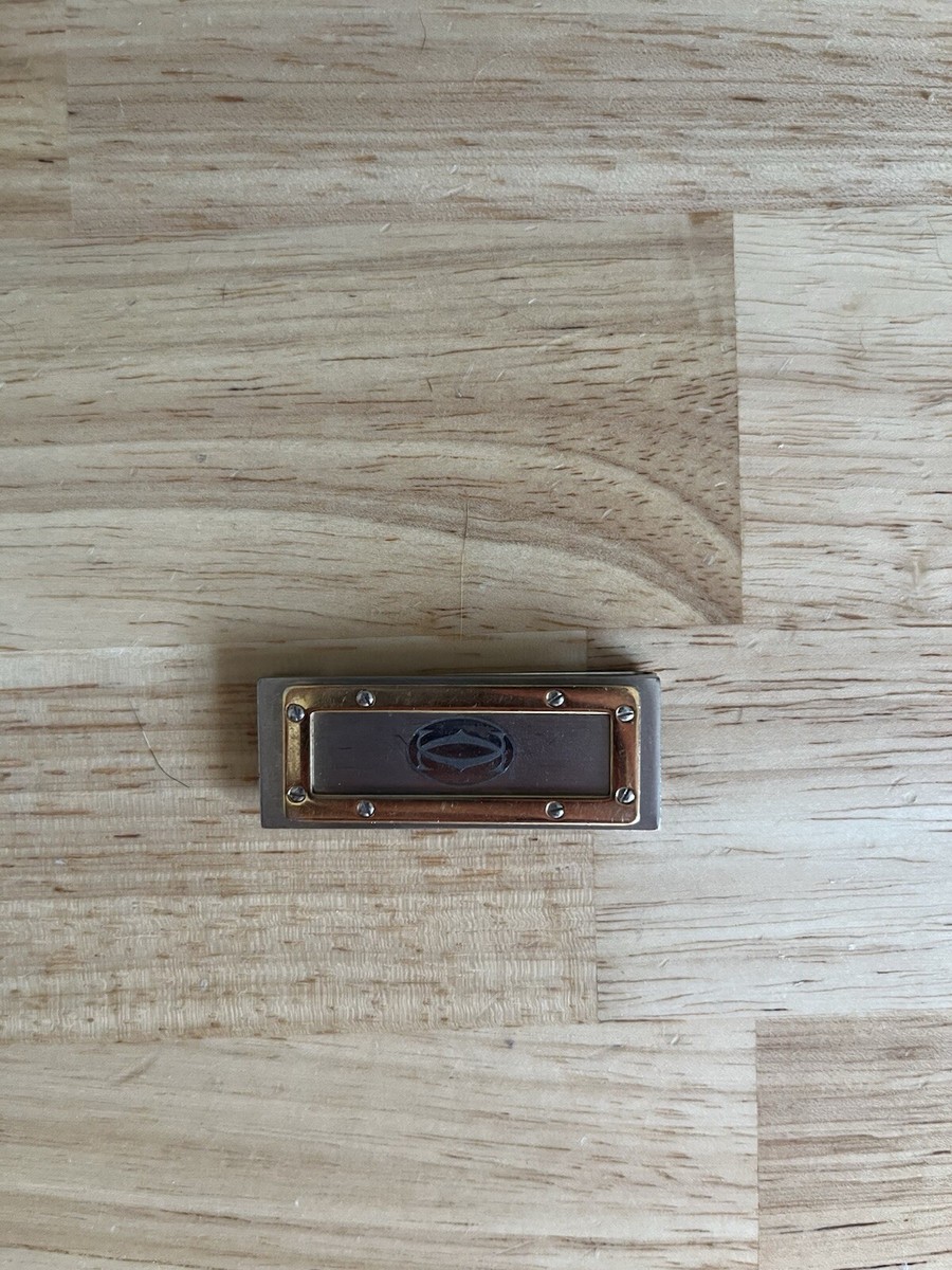 Gold And Stainless Steal Cartier Money Clip | eBay