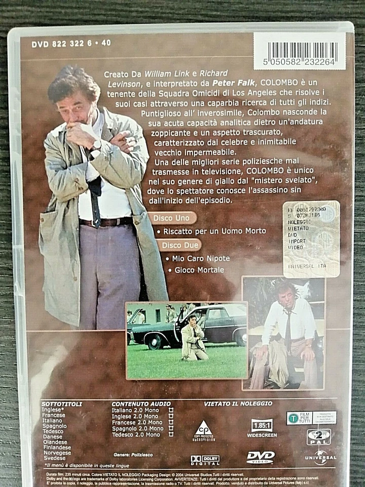 I CASI PIU' AVVINCENTI DEL TENENTE COLOMBO vol. 1 - 2 DVD - Immagine 2 di 3