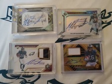Eagles Miles Sanders Rookie Patch Auto Panini 4 Card Lot