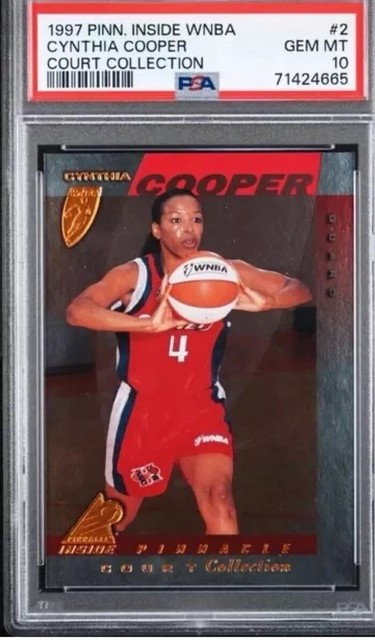 1997 Pinnacle Inside WNBA Court Collection Cynthia Cooper RC PSA 10 Comets