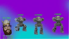 Urbanmech UM-60 Alternate Mech Model For Battletech 6mm-10mm-15mm