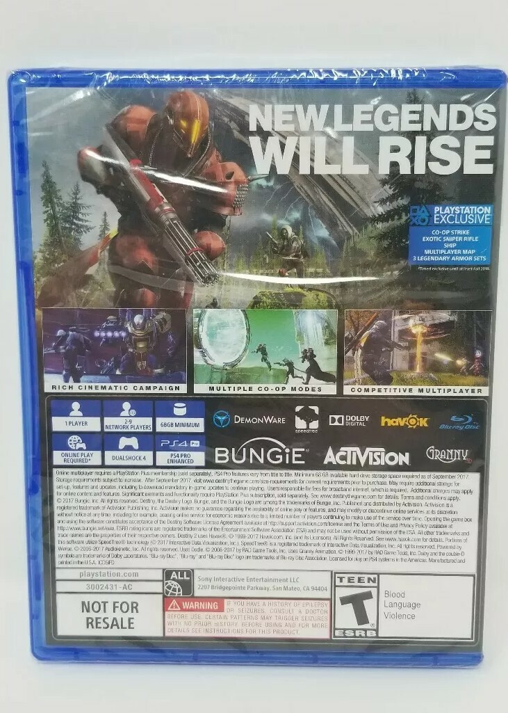 Destiny 2 PS4 - With Expansion Pass & Digital Deluxe - New Sealed